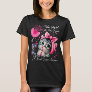 Camiseta Faith Hope Love Mama Cancer Awareness Cat Flower