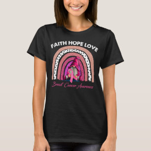 Camiseta Faith Hope Love Mama Cancer Awareness Pink