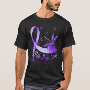 Camiseta Faith Hope Love Migraine Cefalea Sensibilización D