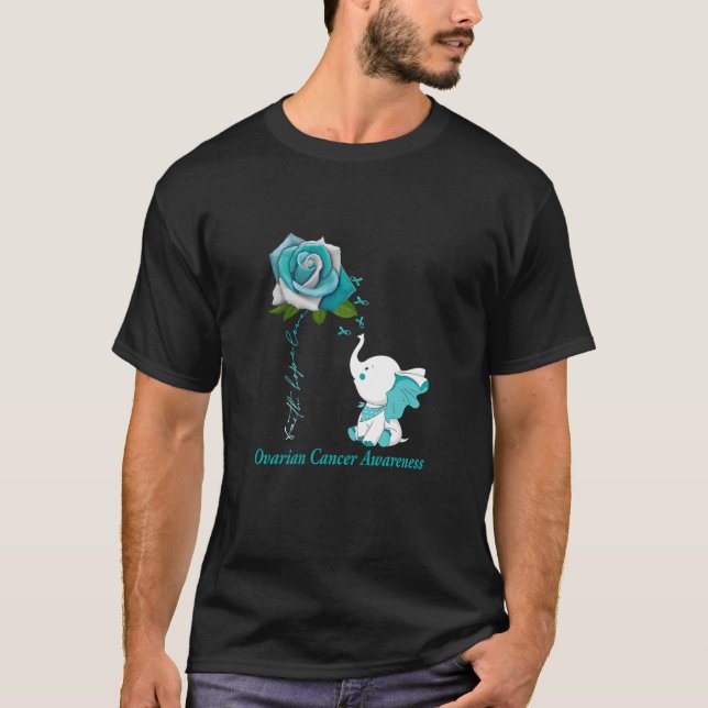 Camiseta Faith Hope Love Ovarian Cancer Awareness (Anverso)