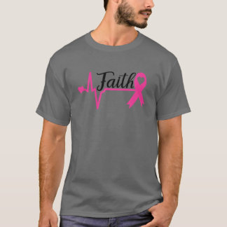 Camiseta Faith Hope Love Pink Ribbon Brem Cancer Awarenes