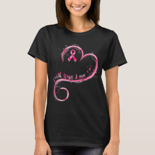 Camiseta Faith Hope Love Pink Ribbon Brem Cancer Awarenes