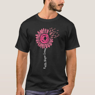 Camiseta Faith Hope Love Pink Ribbon Daisy Flower : Mama