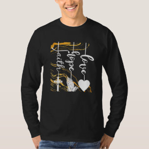 Camiseta Faith Hope Love Religious Christian Jesus Cross Pr