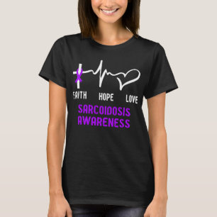 Camiseta Faith Hope Love Sarcoidosis Conciencia