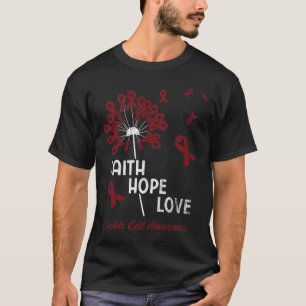 Camiseta Faith Hope Love Sickle Cell Awareness 1