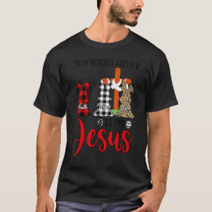 Camiseta Faith Hope Love Silly Rabbit Easter is For Jesus E