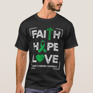 Camiseta Faith Hope Love síndrome de Kabuki Conciencia