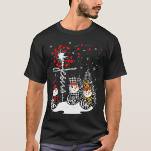Camiseta Faith Hope Love Snowman Jesus Dandelion Christian