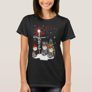 Camiseta Faith Hope Love Snowman Jesus Dandelion Christian