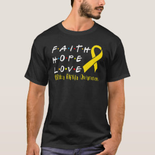 Camiseta Faith Hope Love Spina Bifida Awareness 1