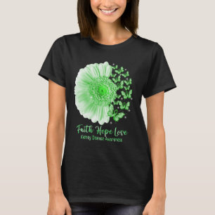 Camiseta Faith Hope Love Sunflower Butterfly Kidney Disease