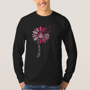Camiseta Faith Hope Love Sunflower Conciencia sobre el cánc
