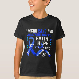 Camiseta Faith Hope Love Yo Uso El Azul Por Hydrocephalus A