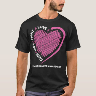 Camiseta Faith Hope lucha contra el amor Mujeres de concien