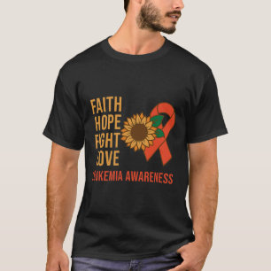 Camiseta Faith Hope lucha contra el amor Naranja de concien
