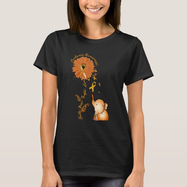 Camiseta Faith Hope lucha por amar la leucemia del girasol  (Anverso)