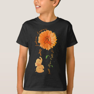 Camiseta Faith Hope lucha por amar la leucemia del girasol 