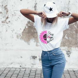 Camiseta Faith Hope Survivor Concienciación sobre el Cáncer