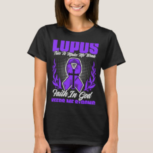 Camiseta Faith In God Lupus Purple Ribbon Lupus Awareness