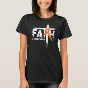 Camiseta Faith Leukemia Awareness Naranja Ribbon Christian 