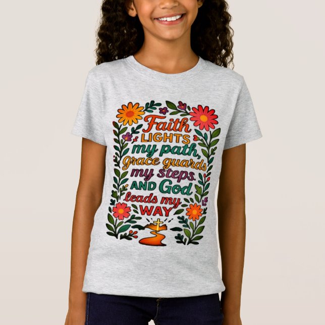 Camiseta Faith Lights My Path Christian Art - Inspirational (Anverso)