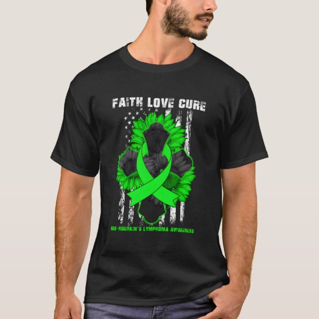 Camiseta Faith Love Cure Non-Hodgkin'S Linfoma Christian C (Anverso)
