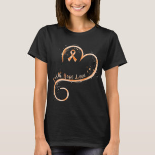 Camiseta Faith Love Hope Courage Aml Leukemia Awareness