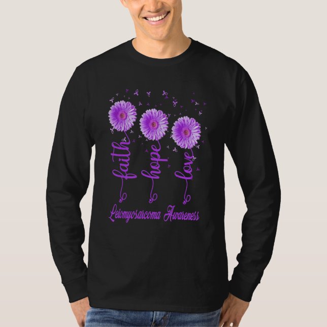 Camiseta Faith Love Hope Leiomyosarcoma Sensibilización Pur (Anverso)