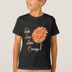 Camiseta Faith Love Hope Valor Aml Leukemia Conciencia