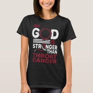 Camiseta Faith Mi Dios Es Más Fuerte Que Throat Cancer Awar
