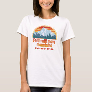 Camiseta Faith Move Mountains Diseño cristiano