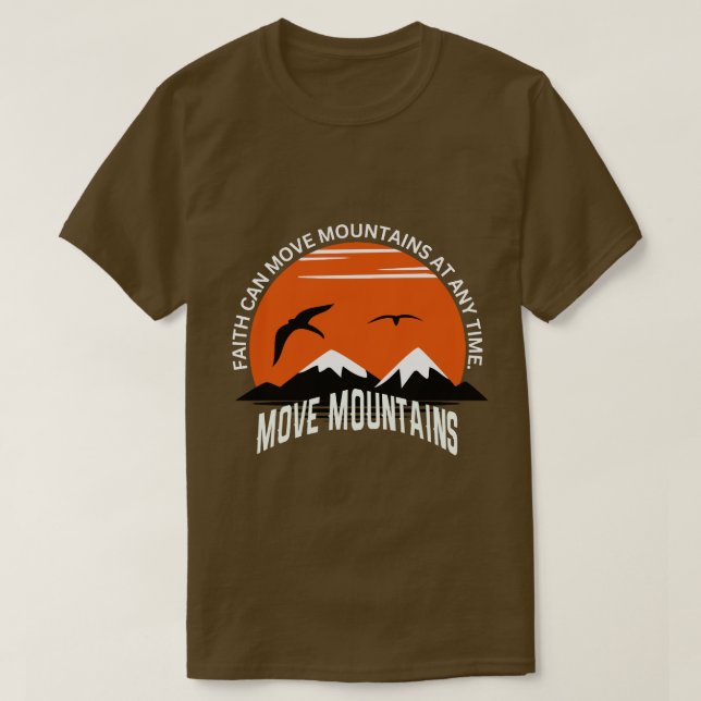Camiseta Faith Moves Mountains – Sunset Serenity Edition (Diseño del anverso)