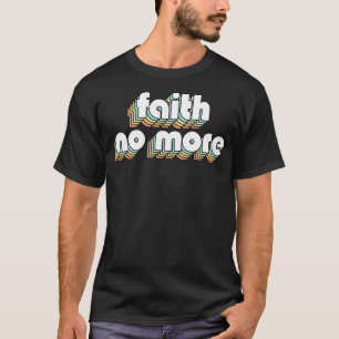 Camiseta Faith No More Retro Rainbow Typography Style
