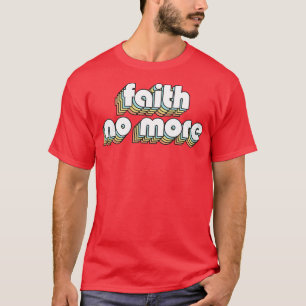 Camiseta Faith No More Retro Rainbow Typography Style