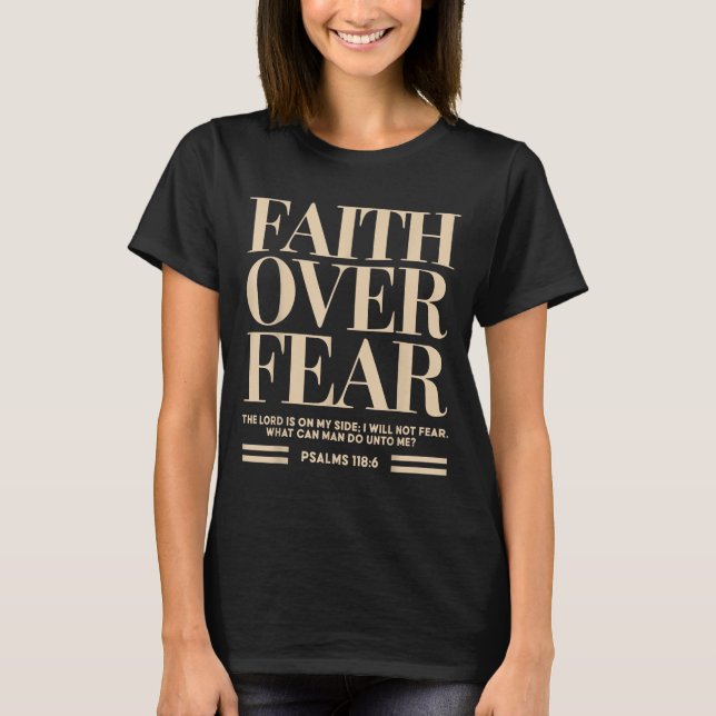 Camiseta Faith Over Fear Christian Jesus Toddler God Son Si (Anverso)