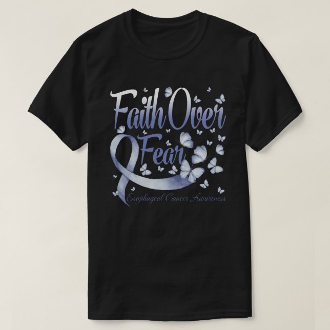 Camiseta Faith Over Fear Esophageal Cancer  Awareness Butte (Diseño del anverso)