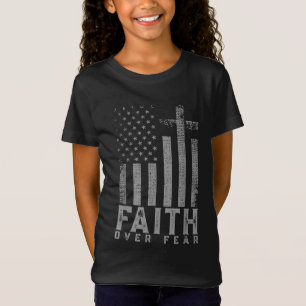 Camiseta Faith Over Fear Fear Guay Christian Cross American