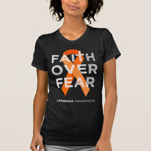 Camiseta Faith Over Fear Fight Leukemia Awareness Naranja R