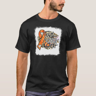 Camiseta Faith Over Fear Naranja Ribbon Leopard Adhd Awaren