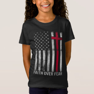 Camiseta Faith Over Fears Guay Christian Cross American
