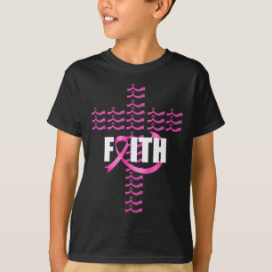 Camiseta Faith Ribbon Christian Cross Mama Cancer Awarene