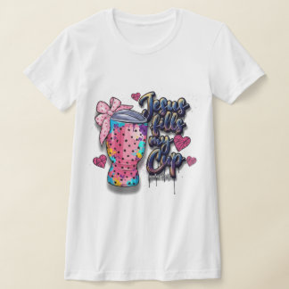 Camiseta Faith & Style: Inspiring "Jesus Fills My Cup" Grap