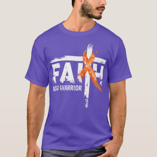 Camiseta Faith TDAH Awareness Naranja Ribbon Cruz Cristiana