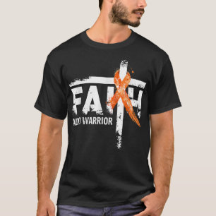 Camiseta Faith TDAH Awareness Naranja Ribbon Cruz Cristiana