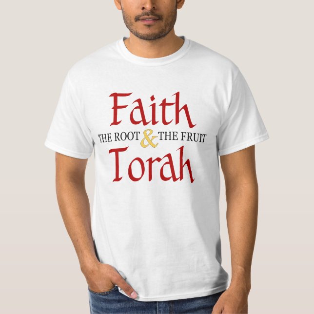 Camiseta Faith & Torah - La raíz y la fruta - (Anverso)