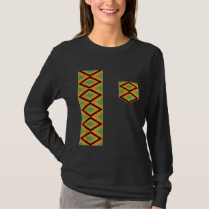 Camiseta Faja de tela Kente y bolsillo Orgullo étnico Kente