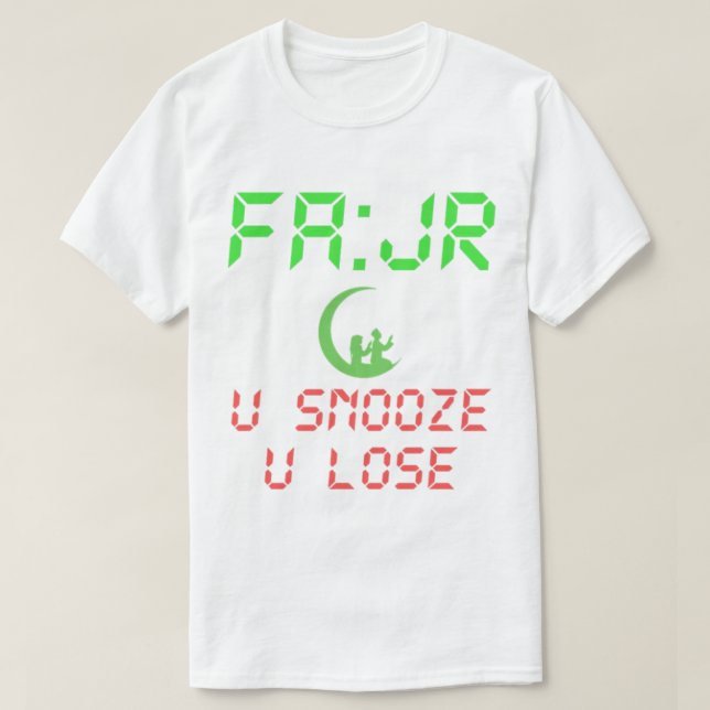 CAMISETA FAJR U SNOOZE U LOSE (Diseño del anverso)