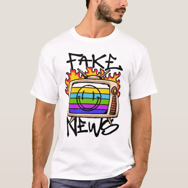 Camiseta  Fake News streetwear (Anverso)
