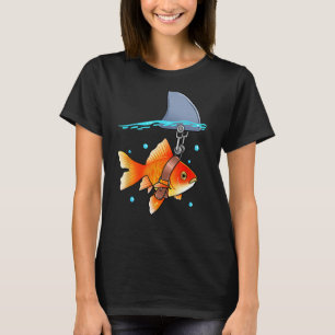 Camiseta Fake Shark Fin Funny peces de peces de colores Ani